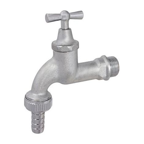 JS AUSLAUFVENTIL MIT METALL-SV    KNEBEL-OT,SCHWER,3/4",MATT CHROM