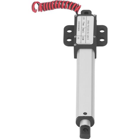 Actionneur linéaire micro électrique 150 N, protection multiple, mini-actionneur de mouvement électrique, course de 75 mm, 12 V, avec support (1/5)