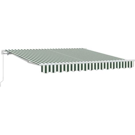 Maison Exclusive - Tenda da Sole Verde e Bianco 300 x 250 x 165 cm Poliestere