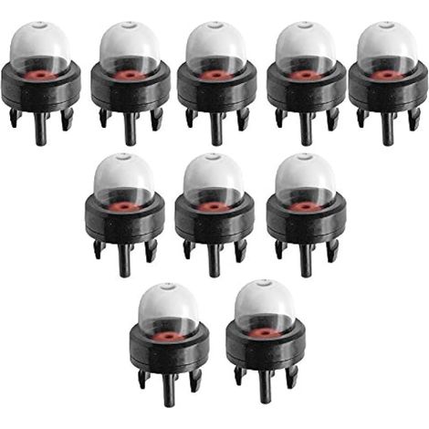 Compatible avec 10 ampoules d'amorçage de rechange générales pour carburateurs de tronçonneuses, débroussailleuses, qui ont des assemblages d'amorçage, tels que McCulloch, Poulan. (1/4)