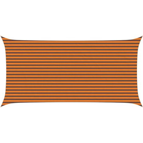Voile d'ombrage orange-brun, 6 x 3 mètres, 100% polyester Oxford. (1/2)