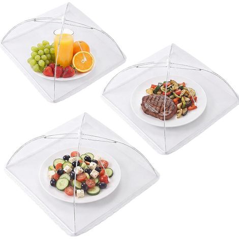 Couvre-aliments pliables en filet 30 cm cloches alimentaires pop-up pour pique-niques barbecues et fêtes (1/5)