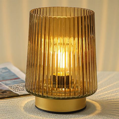 Lampes de table pour chambre à coucher, Lampe à batterie sans fil avec ampoule LED, Lampe de chevet décorative (1/5)