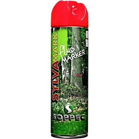 Aérosol Peinture Forestière - 1 Pièce - Rouge - 500 ml - Marquage Bois - Durée 6 à 12 Mois - Pour Inventaire et Identification sur Chantier (1/2)