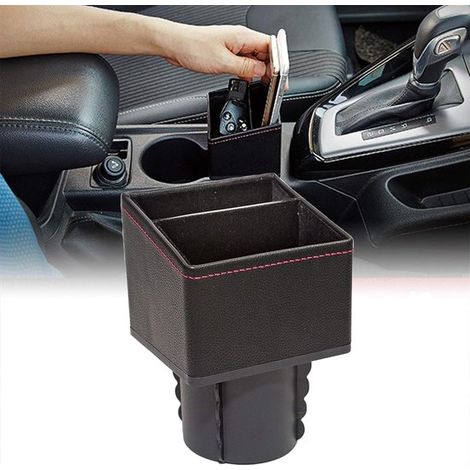 Scatola portaoggetti per auto, supporto quadrato, portabicchieri, organizer per console per telefono e accessori (1/5)