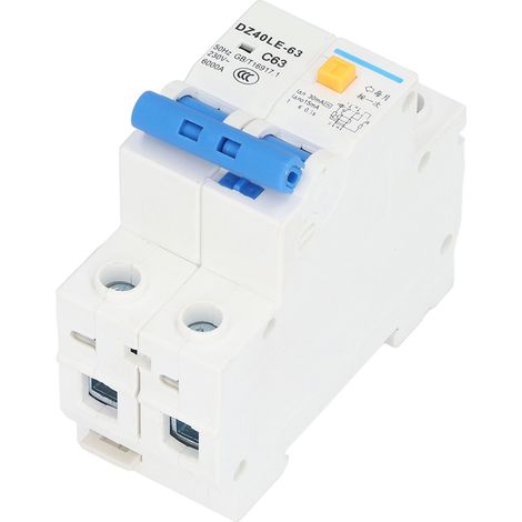 Disjoncteur différentiel 63A 30mA 230V Pa66 Protection fuite pour systèmes électriques (1/5)