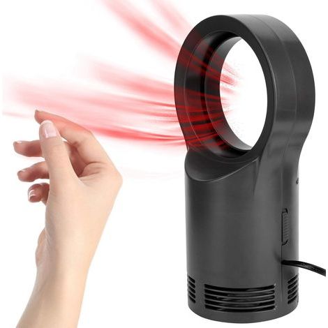 400-W-Mini-Energiespar-Keramik-Heizlüfter mit 3-Sekunden-Schnellaufheizung, Kipp- und Überhitzungsschutz, für Badezimmer, Büro, Wohnzimmer (Schwarz) (1/5)