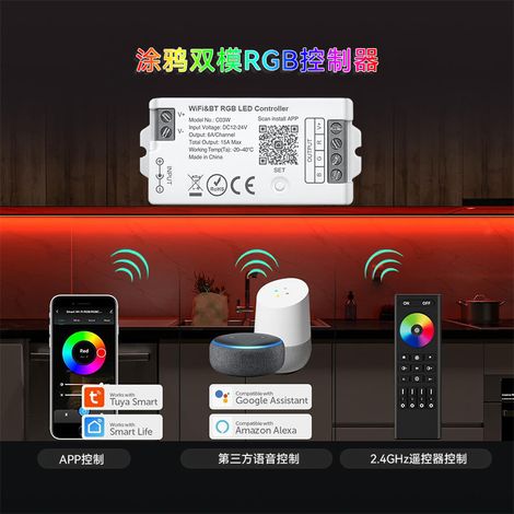 Graffiti C03W RGB WiFi + Bluetooth Controller - Controllable via the Graffiti app, voice command, and remote control