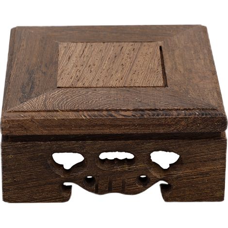 Base d'ornement de Statue de bouddha, support de Pot de fleur en bois, Vase carré Durable, plateau d'exposition pour aquarium
