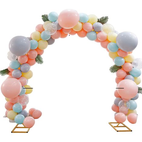 Cadre d'arc en ballon, construction en métal, assemblage facile, VERT MINT (1/2)