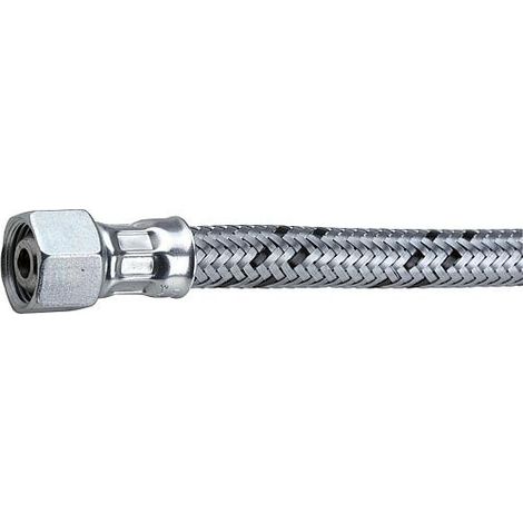 Flexible de bruleur fioul avec ecrou-raccord 3/8", coude SR 8 LR avec cone, ecrou-raccord 1200mm (1/2)