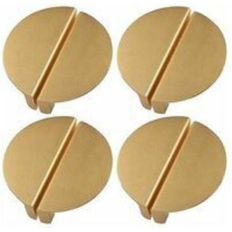 8 pcs Poignées de tiroir en or champagne, poignées de tiroir en demi-lune de 6.4cm or