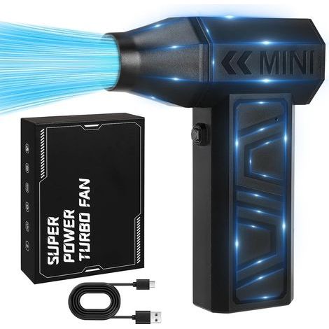 Souffleur Air Comprimé 100000TR/Min d’Air Comprimé pour le Nettoyage Rechargeable Mini Sans fil Souffleur d'air avec Vitesse Continue,Bombe Air Comprimé Nettoyage, Pour Voiture, Maison, Clavier, PC (1/5)