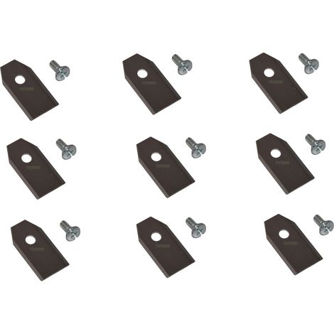 9 X 3,5 CM lame en acier inoxydable pour robots tondeuse Powerworks P3 P5 P7 P10 P15 (1/3)