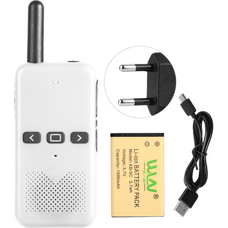 Talkie-walkie professionnel sans fil, radio bidirectionnelle portable étanche 110-240V blanc UE (1/5)