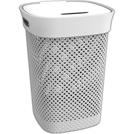 DEA HOME Cesto Portabiancheria Woolly  50L Grigio con Coperchio Z451M023