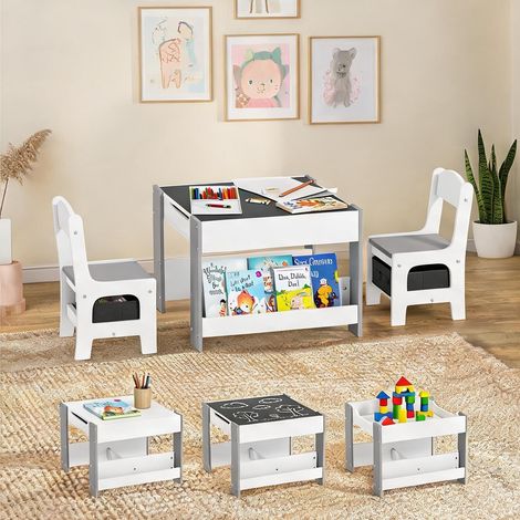 Ensemble table et chaises enfant 3 en 1 61,5 x 61,5 x 48 cm (1/5)