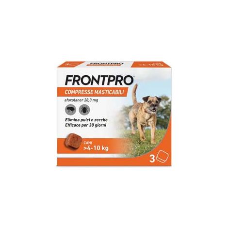 FRONTPRO COMPRESSE MASTICABILI PER CANI KG.410 confezione 3 compresse FRONTPRO