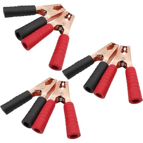 paires de pinces de démarrage de batterie 200 A, pinces crocodiles robustes, pinces de suralimentation pour câbles de démarrage et pinces de chargeur de batterie pour véhicules (1/4)