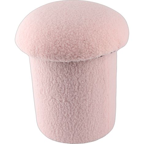 Pouf Rond en Pin Massif Style Moderne Confortable et Élastique Repose-Pieds Doux Décoration Intérieure Salon Chambre à Coucher Rose (1/5)