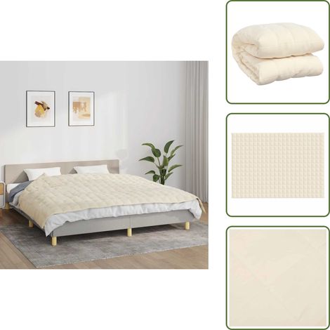 Gewichtsdecke Hellcreme 155x220 cm 11 kg Stoff - Gewichtsdecke - Schlafhilfe - Decke - Schlafdruckdecke - Stressabbau (1/5)