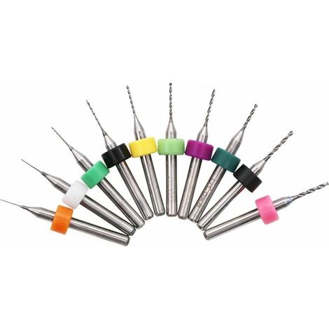 Foret pour circuit imprimé 0,3-1,2 mm, micro-foret en acier au tungstène pour gravure et poinçonnage. (1/5)