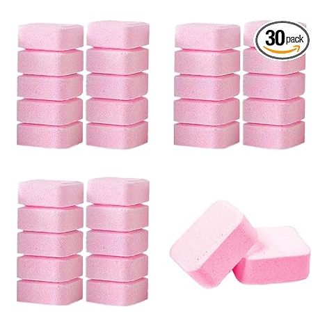 Toilet Tablets Toilet Cleaner Toilet Tablets Limestone and Urine Stain Cleaners for Toilet Cleaning Pink Cleaning Tablets Low Bubbles (1/5)