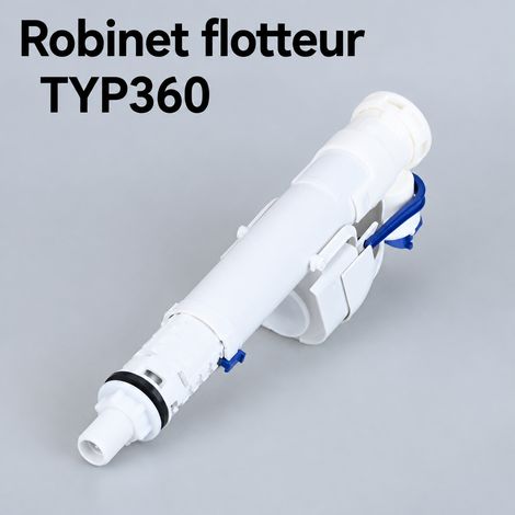 Robinet flotteur type 360 Geberit 1/2 vanne d'arrivée d'eau filetée en plastique sans trop-plein 42 × 24 × 7 cm 360 g – Livraison gratuite
