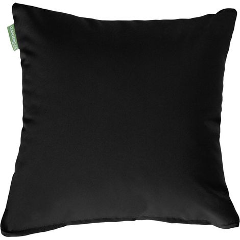 Gardenista - Cuscini quadrati da giardino, 60x60 cm Cuscini per schienale per sedie in rattan con imbottitura, Cuscini quadrati resistenti all'acqua, Cuscini sparsi per giardino - Nero (1/5)