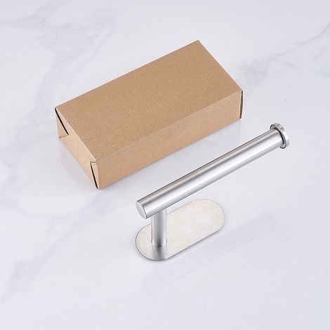 Porte-papier toilette en acier inoxydable, sans perçage, porte-serviettes de cuisine, porte-papier toilette, porte-rouleau de papier toilette. (1/2)