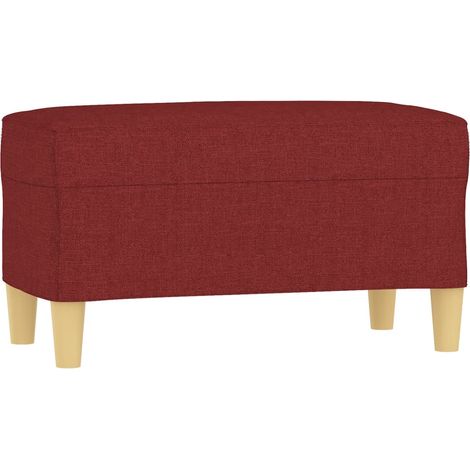 Panca rosso bordeaux x 70 x 35 x 41 cm tessuto 020010587