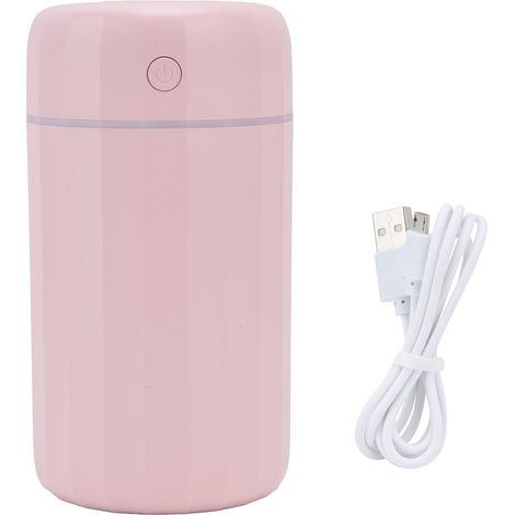 Mini humidificateur 260ml 2 niveaux USB multifonction longue durée diffuseur voiture pour humidité rose (1/5)