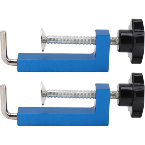 Lot de 2 Serre-joints Universels pour Scies à Onglet, Tables de Défonceuse et Scies Circulaires - Équerres de Serrage pour Menuiserie, Corps en Aluminium Rigide (1/5)