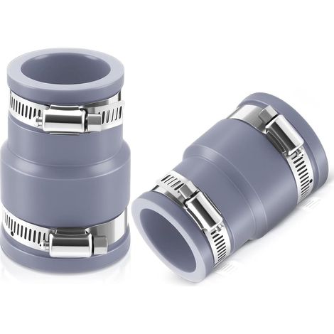 Adaptateur de tuyau de piscine en acier inoxydable pour écumoire, connecteur de couplage sous vide avec pinces pour piscines terrestres, adaptateur de colliers de serrage en acier inoxydable (1/5)