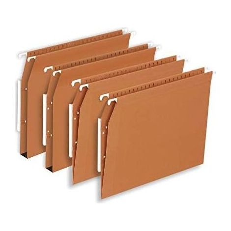 Confezione da 25 Cartelle Sospesa per Cassetto Arancione 32,4x26,6cm