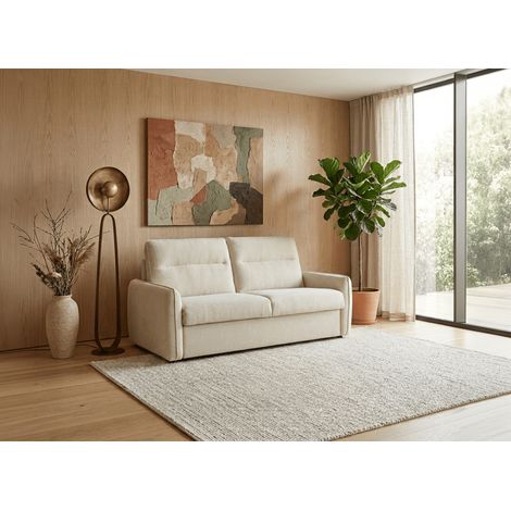 Canapé convertible express 3 places matelas 15 cm en tissu (1/5)