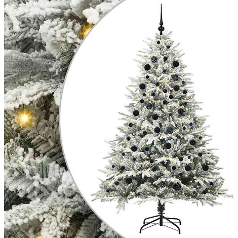 Artificial Pre-lit Christmas Tree with Ball Set Green 210 cm vidaXL