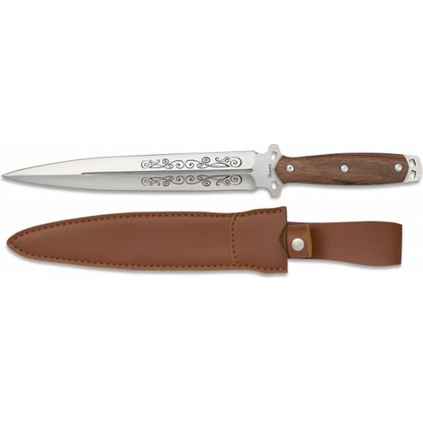 Coltello da cucina martinez-albainox manico legno fodero pelle