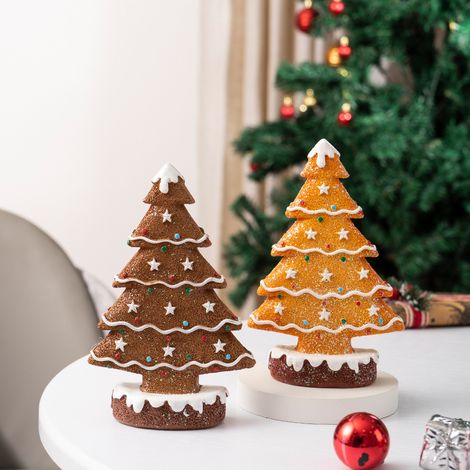 decorazioni natalizie in pan di zenzero per l'albero di Natale, decorazioni natalizie in pan di zenzero, decorazioni natalizie invernali (1/5)
