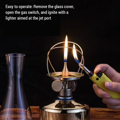 Lampe à gaz de Camping en plein air, lampe d'ambiance de Style rétro, lanterne Portable (1/5)