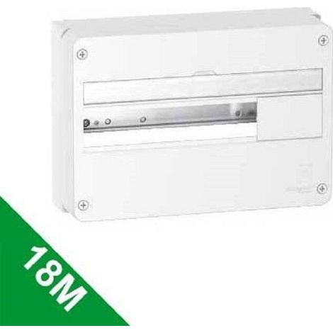 Schneider – Coffret électrique 18 modules 1 rangée – Montage saillie – Indice de protection IP30 – Matériau techno-plastique – 63A