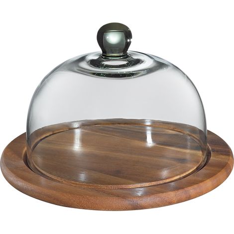 Tagliere per formaggi Zassenhaus con coperchio, in legno di acacia, diametro 25x16,5 cm (1/4)