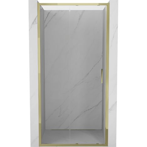 Mexen Exo Schiebetür-Duschabtrennung 110 cm, transparent, gold - 8151-110-000-50-00