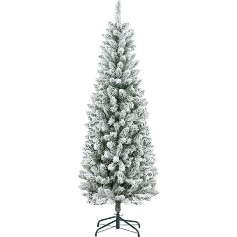 Albero di Natale Artificiale Innevato 180 cm 479 Rami Design Alto e Stretto Verde (1/5)