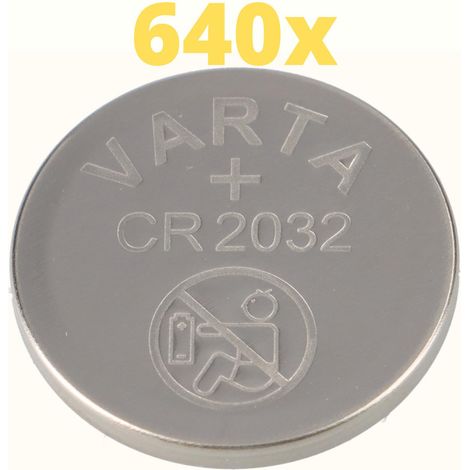 640x Varta Lithium 3V CR2032-P Bulk 3V/220mA lose CR 2032 VPE (1/5)