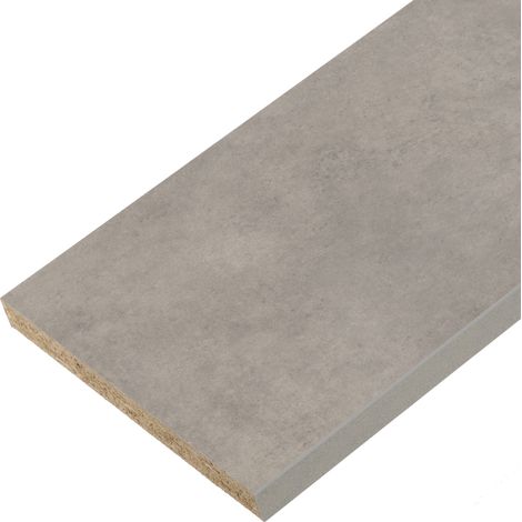 Forestea – Plan de travail stratifié béton 2770 x 640 x 38 mm – Label PEFC 75% – Surface résistante aux chocs et à l'humidité