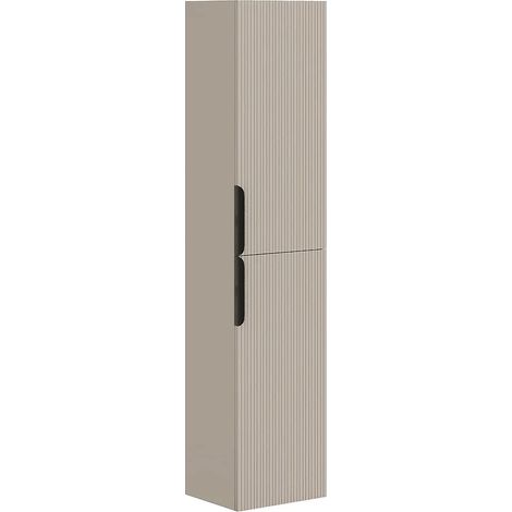 Colonna da bagno sospesa con scanalature - Colore beige - H160 cm - DALIKO (1/5)