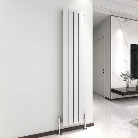 1600 x 272mm Double Designer Flat Panel Central Heating Radiator WHITE
