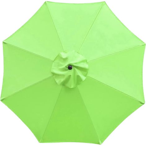 Auvent de remplacement pour parasol de terrasse, 2,7 m, peut contenir 8 baleines (vert clair) (1/5)