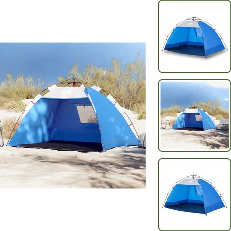 The Living Store Tente de plage 2 personnes libération rapide imperméable - Tente De Plage - Tente De Camping - Parasol De Plage - Abri Solaire - Protection Contre Le Soleil (1/5)